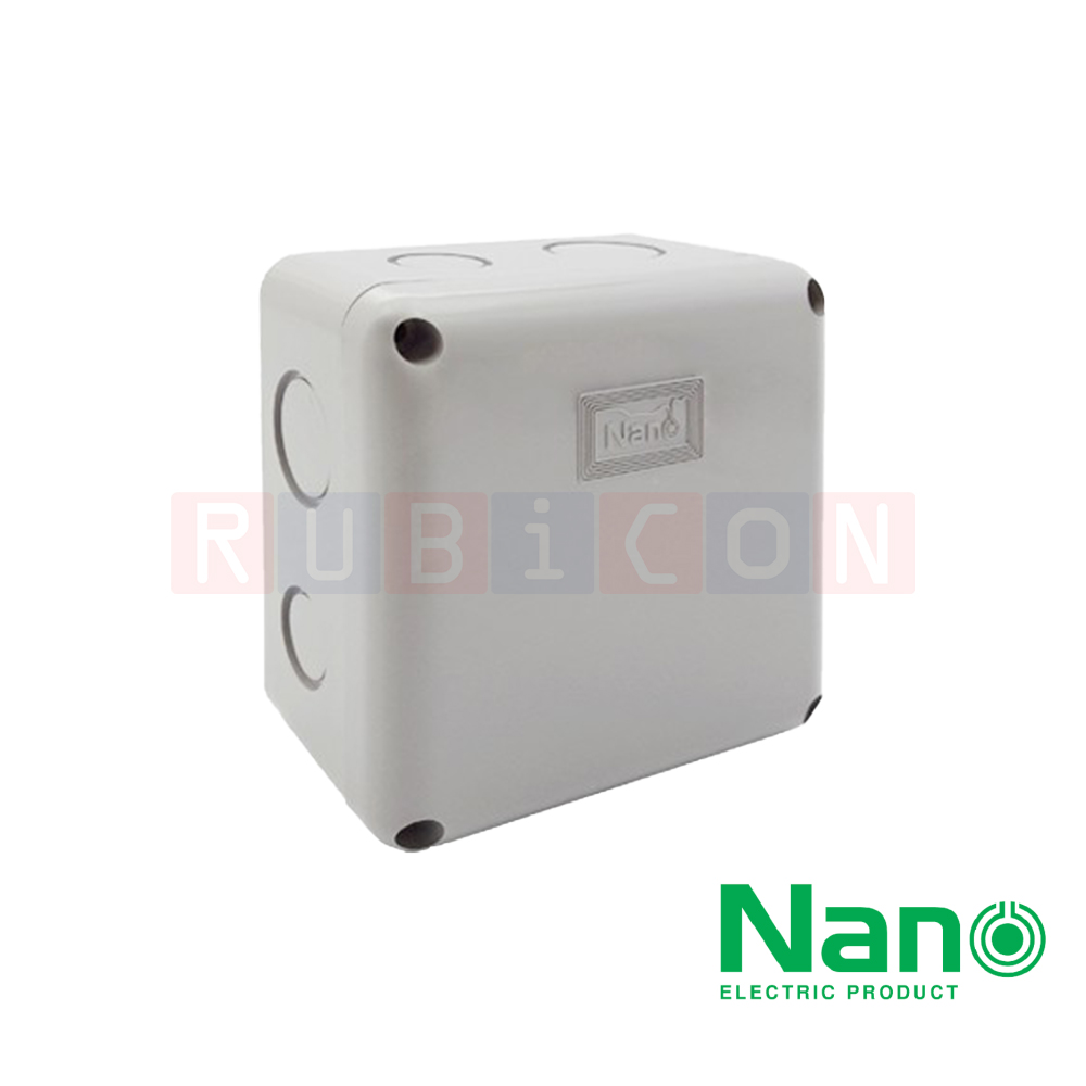 NANO-202W กล่องพลาสติกกันน้ำ สีขาว ขนาด 4x4 x2.5" (109.50x109.50x59.80 mm.)