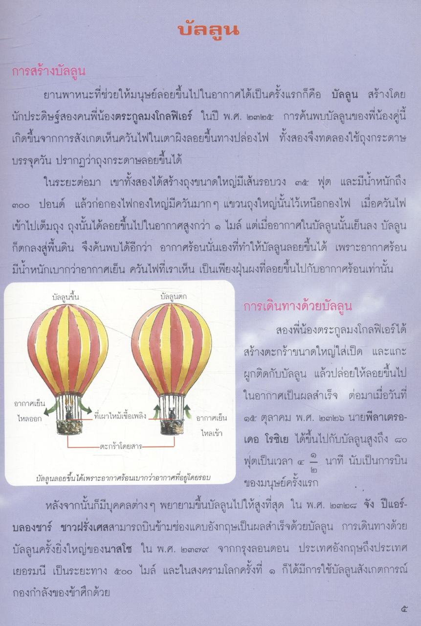 การคมนาคมขนส่ง ท้องฟ้า : การเดินทางของมนุษย์