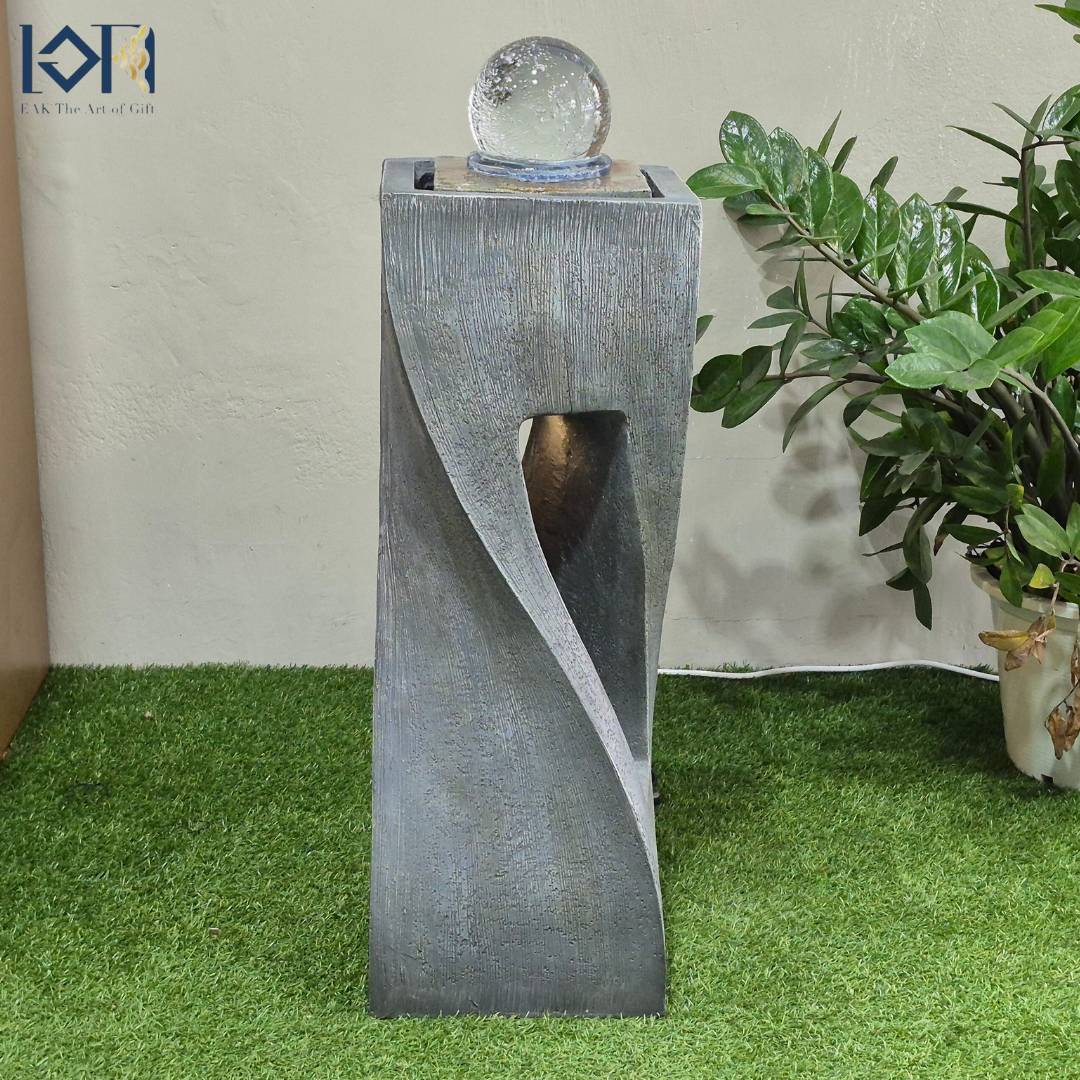 น้ำพุฮวงจุ้ย น้ำล้นแต่งบ้าน รุ่นรหัส3063 น้ำพุตั้งพื้นเสริมฮวงจุ้ย น้ำตกจำลองวางหน้าบ้าน น้ำผุดน้ำพุน้ำล้น