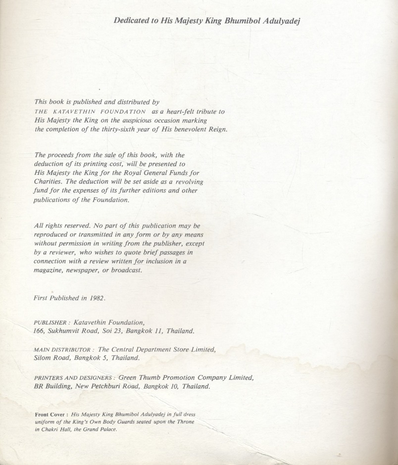 His Majesty King Bhumibol Adulyadej Compassionate Monarch of Thailand