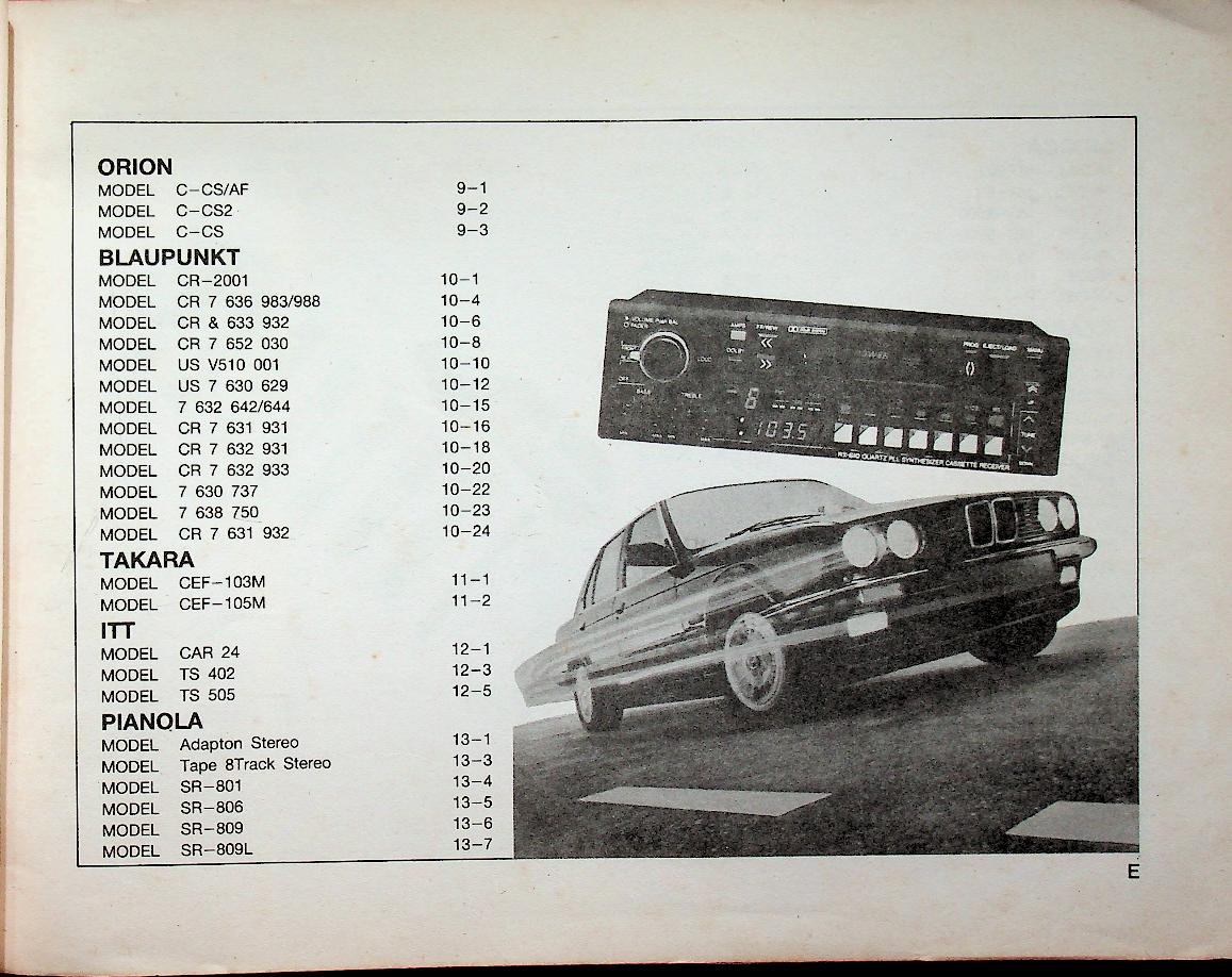 รวมวงจรวิทยุรถยนต์ เพาเวอร์แอมป์ วิทยุรถยนต์ยี่ห้อต่างๆ ปี 1987