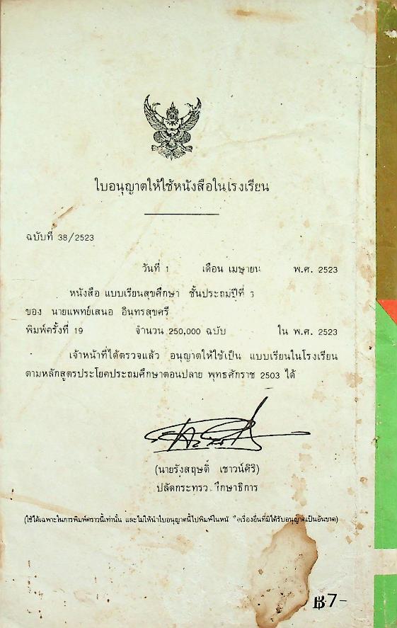 สุขศึกษา ชั้นประถมปีที่ ๖