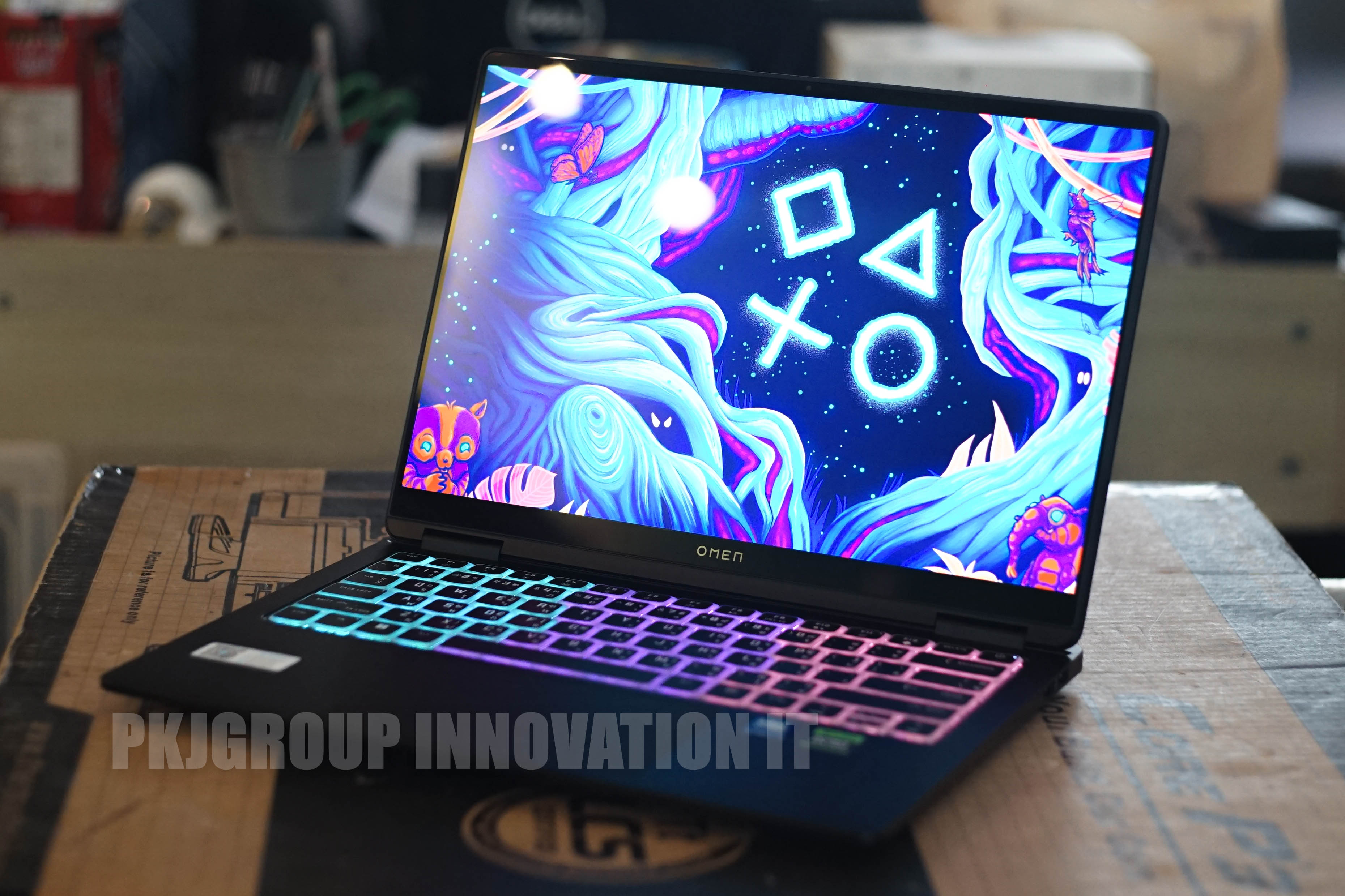 โน๊ตบุ๊คเล่นเกมจอสวยมือสอง HP Omen 14-fb0082TX Intel Ultra 7 155H RAM 16 GB M.2 1TB RTX4060