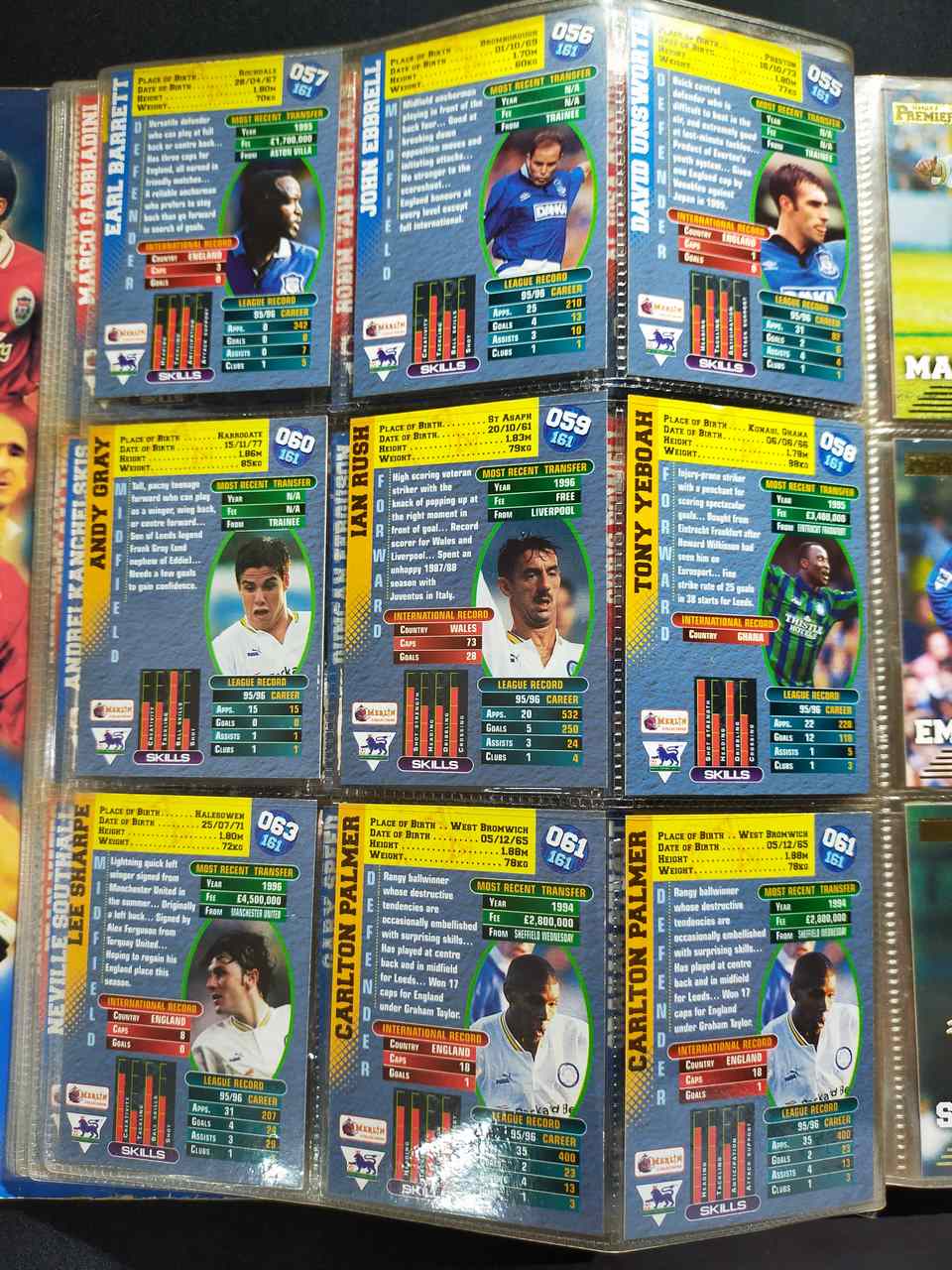 MERLIN'S PREMIER GOLD TRADING CARDS 1996-97 SEASON