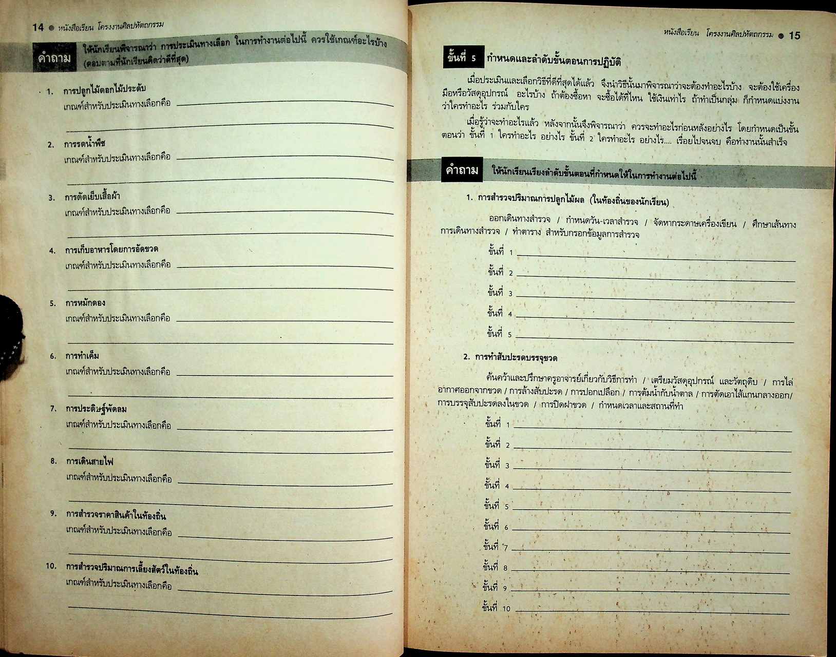 คู่มือครู-เฉลย หนังสือเรียน วิชาการงาน รายวิชา ง 321 - ง 322 โครงงานศิลปหัตถกรรม ชั้นมัธยมศึกษาปีที่ 3