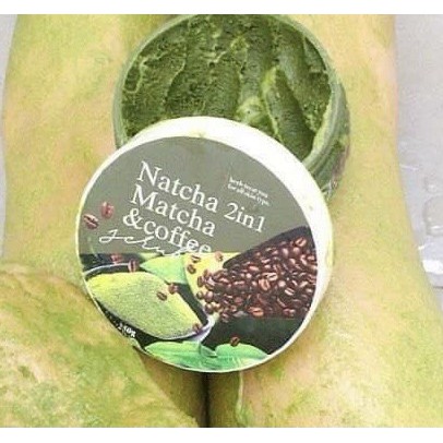 สครับณัชชา ชาเขียว+กาแฟ Natcha matcha&coffee ขนาด 250g.