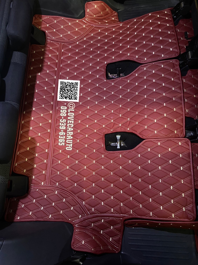 พรมปูพื้นรถยนต์6DToyota Avanza 2012 VVIPสีแดงไวน์