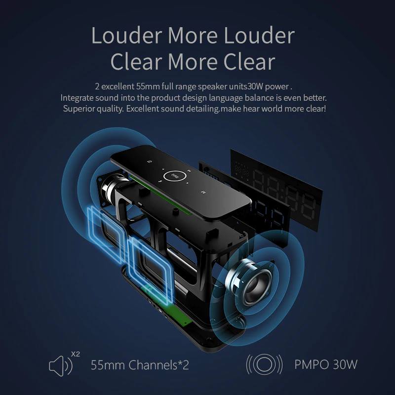 Mifa A30 ลำโพงบลูทูธมีนาฬิกาปลุก