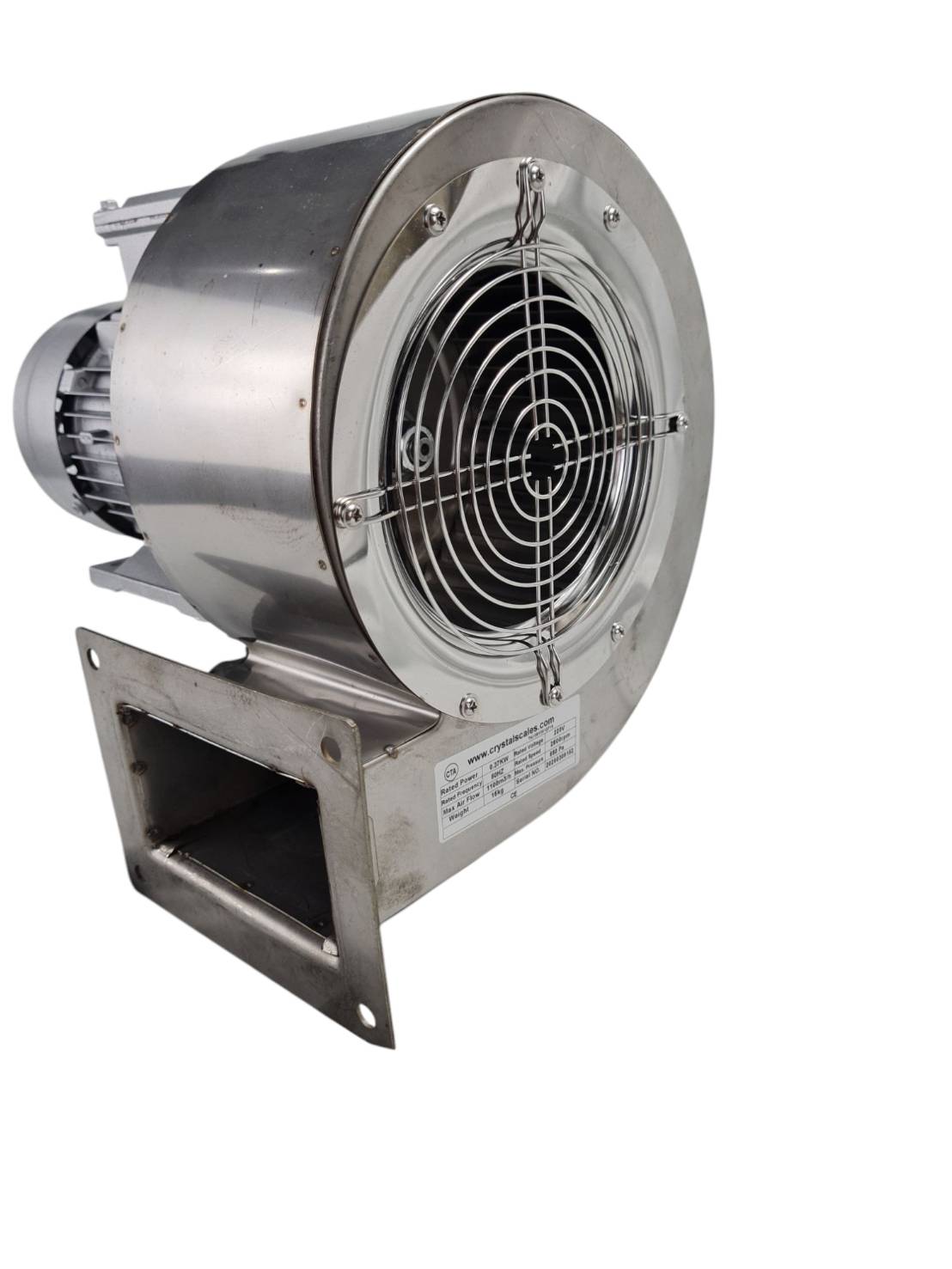 โบลเวอร์สแตนเลส Stainless blower 370W 220V 304 SUS สำหรับงานดูดและงานเป่าพิเศษป้องกันการกัดกร่อน