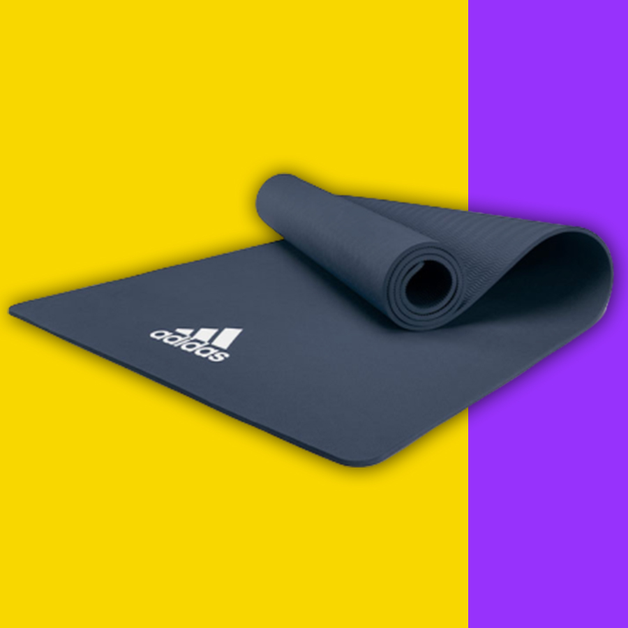 เสื่อโยคะ Adidas แผ่นโยคะ Yoga mat เบาะโยคะ แผ่นรองโยคะ แผ่นรองเล่นโยคะ แผ่นรองออกกําลังกาย อุปกรณ์โยคะ เสื่อเล่นโยคะ หนา 8 มม.(น้ำเงิน) รุ่น Fit-048