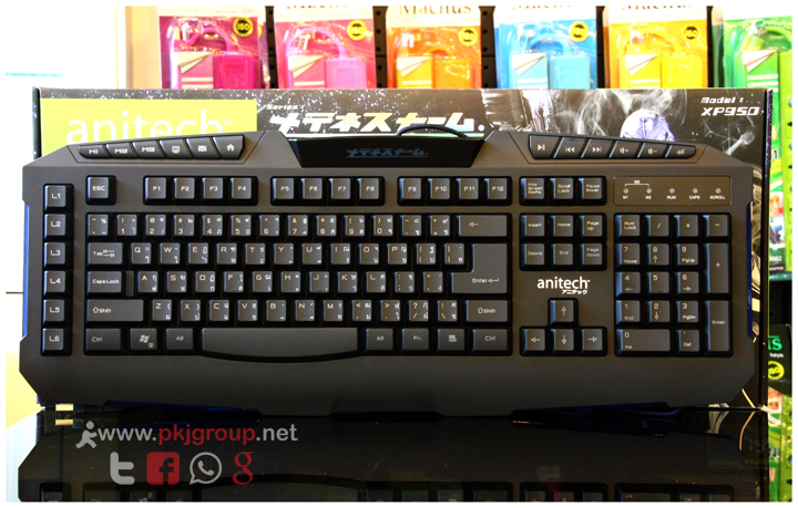 Anitech xp950 keyboard gaming ดูทรงสวยงาม มีไฟ ราคาถูก