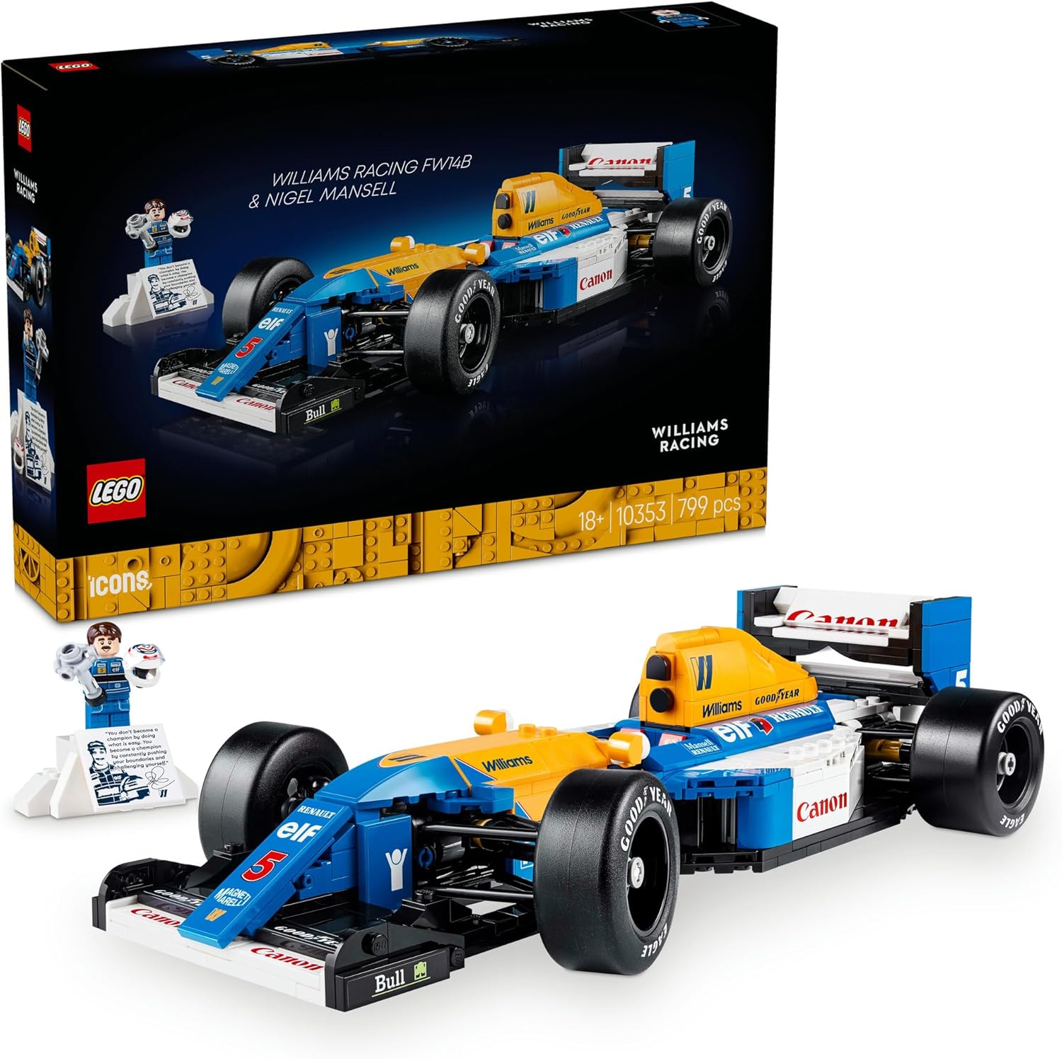**MTS Toys**เลโก้ Lego 10353 Icons : Williams Racing FW14B & Nigel Mansell