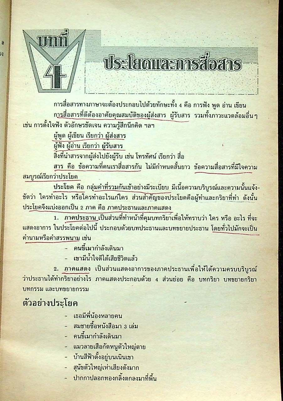 หนังสือรวมหลักภาษาไทย ชั้นมัธยมศึกษาตอนต้น