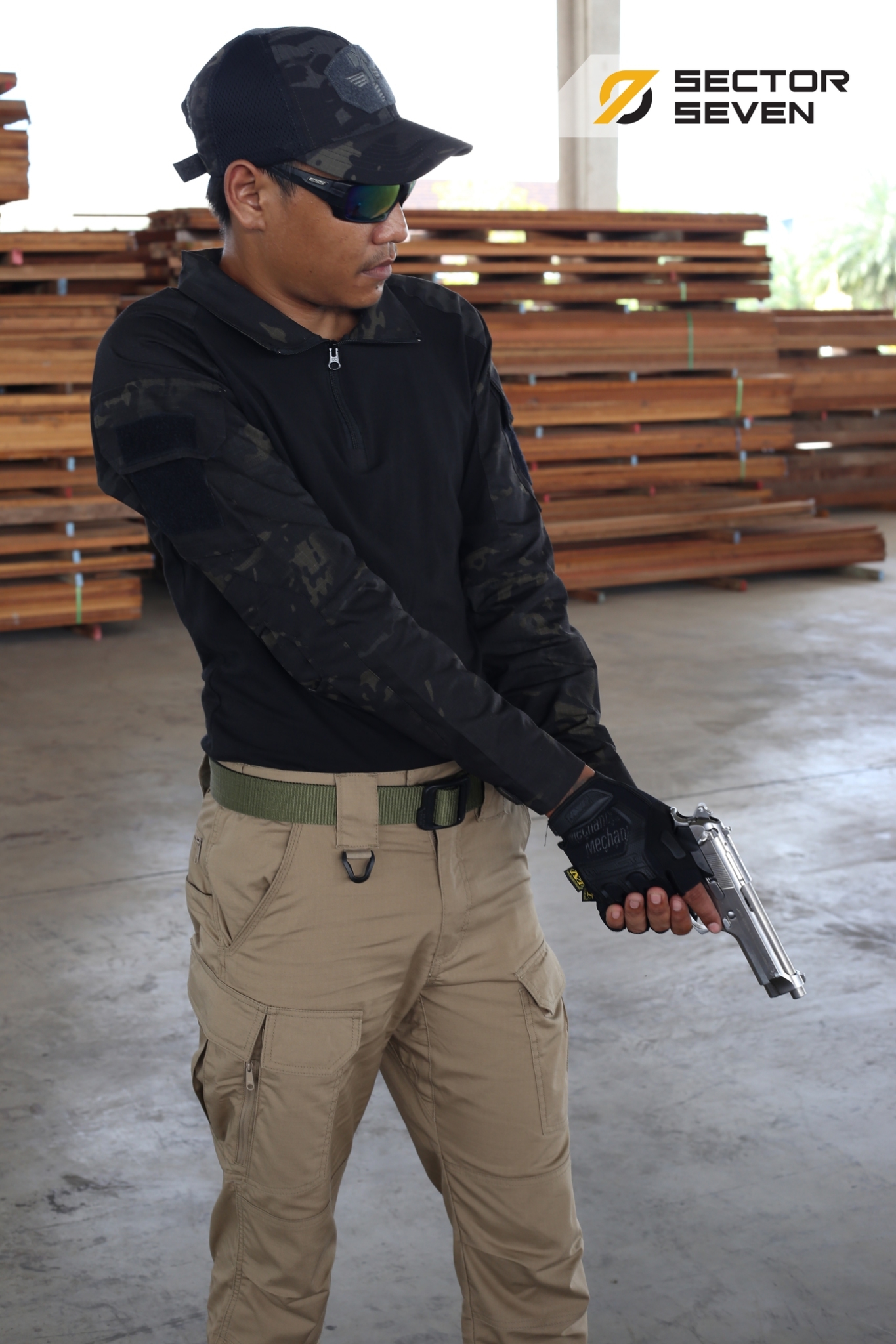 🇹🇭 27 ไทยแลนด์ แทคติคอล กางเกงขายาว SECTOR SEVEN IX12C ผ้าตาราง