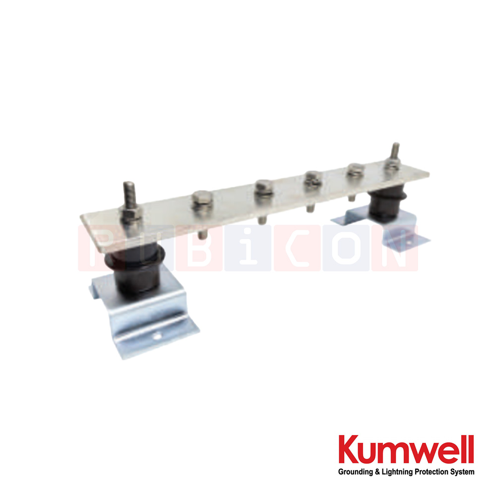 KUMWELL GBDL 140 กราวด์บาร์ แบบไม่มีข้อต่อ (Ground Bar without Disconnecting Link (For EB) 14 Terminals, Dimension 850x90x90 mm