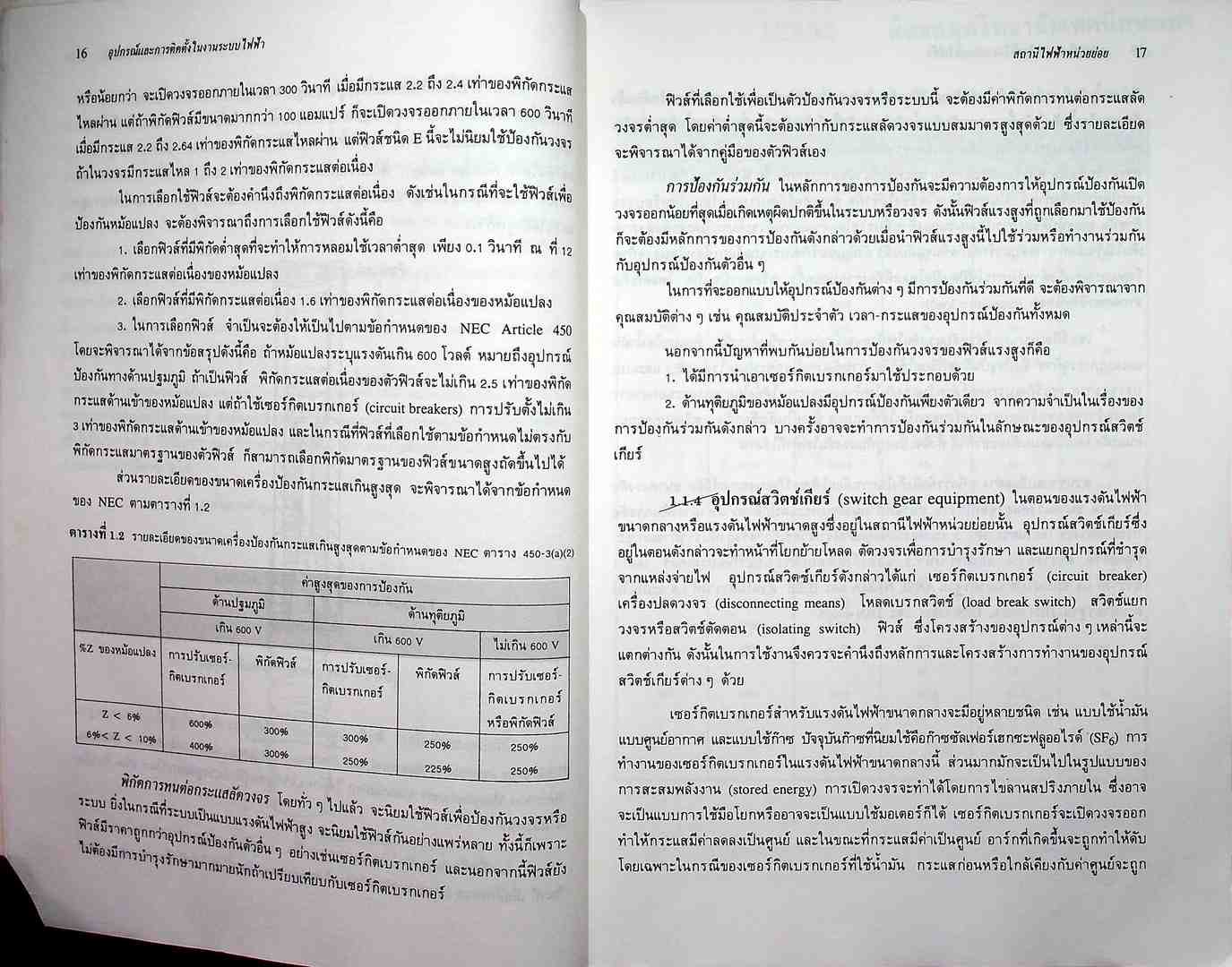 อุปกรณ์และการติดตั้งในงานระบบไฟฟ้า