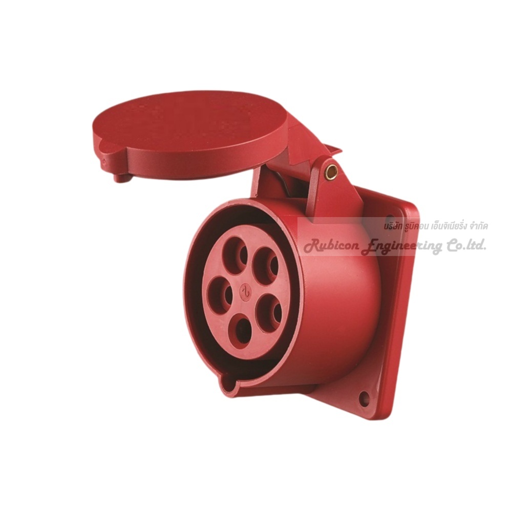 "MASHI" MA-425 ปลั๊กตัวเมียฝังตรง เต้ารับฝังตรง (PANEL ANGEL SOCKETS) 3P+N+E 32A 380-415V 6H IP44