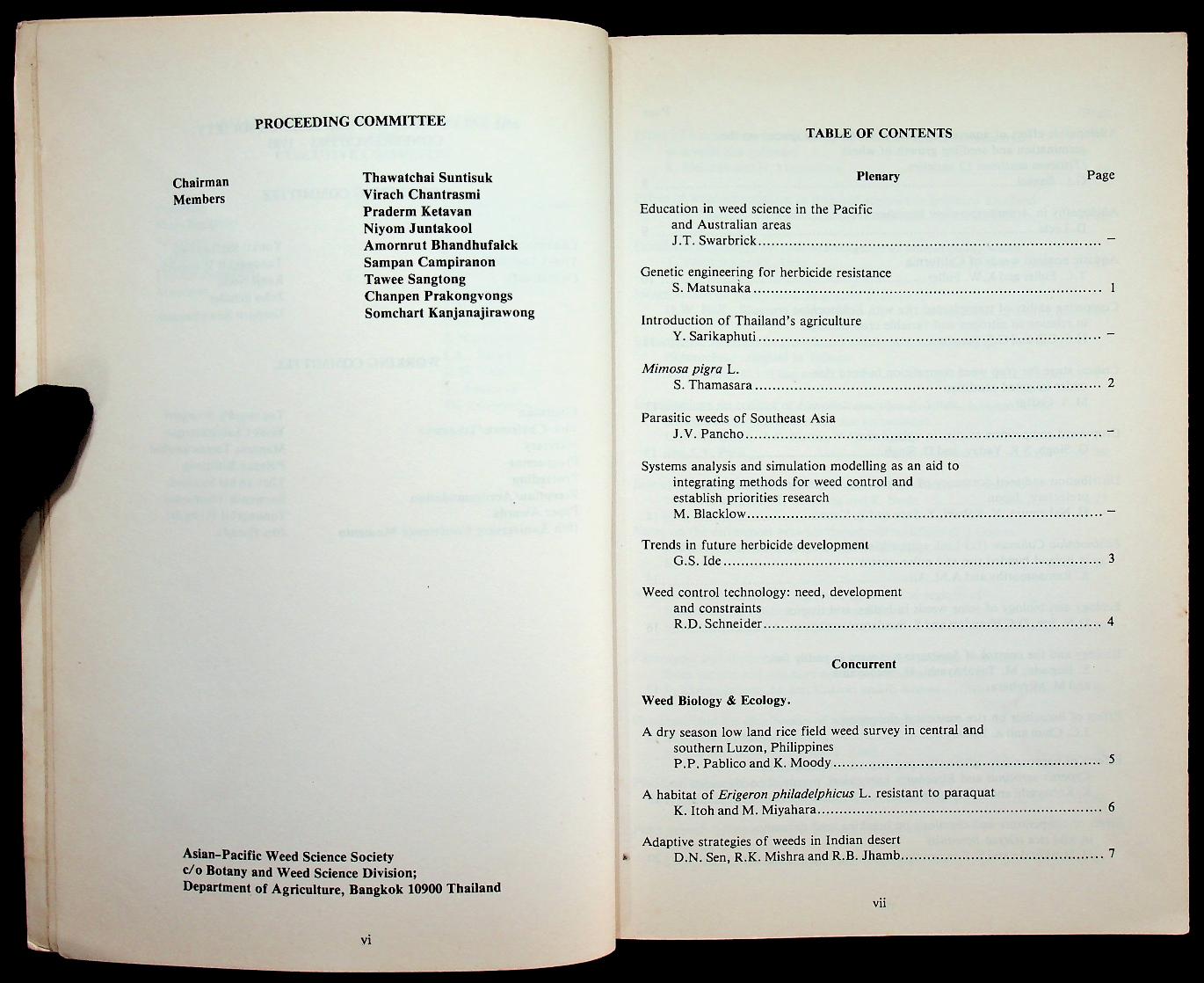 ABSTRACTS : THE TENTH CONFERENCE OF THE ASIAN-PACIFIC WEED SCIENCE SOCIETY 1985