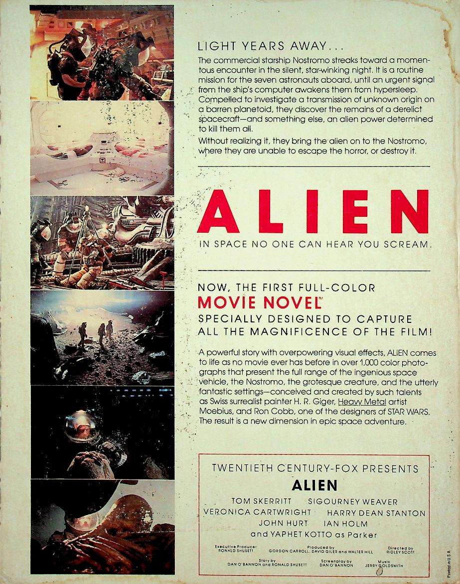 ALIEN : MOVIE NOVEL