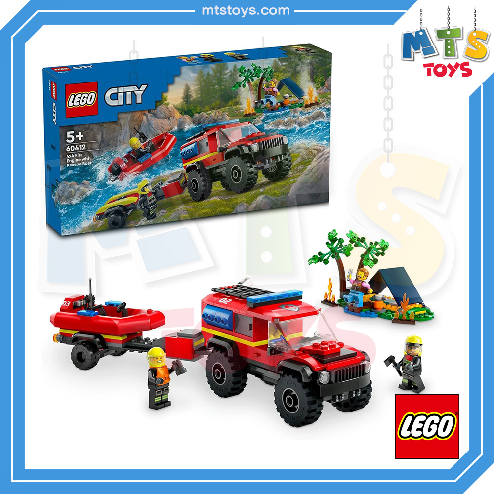 **MTS Toys**เลโก้ Lego 60412 City : 4X4 Fire Truck With Rescue Boat