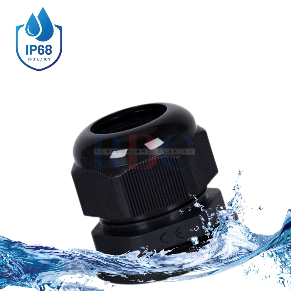 CPB-M40 เคเบิ้ลแกรนด์พลาสติก ไนล่อน เกลียว METRIC (M) สีดำ ( NYLON CABLE GLAND )