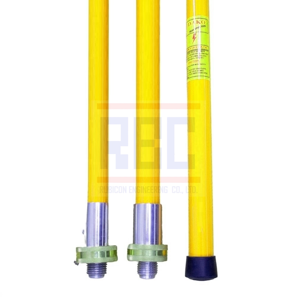 "DAKO" HS-C080808-Y ไม้ชักฟิวส์ 24 ฟุต 3 ท่อนขนาด 1 ¼" x 8' + 1½" x 8' + 1½ " x 8' 24ft (3 ท่อน สีเหลือง) พร้อมซองใส่ไม้ชักฟิวส์ (Disconnect Sticks-Hot Sticks)
