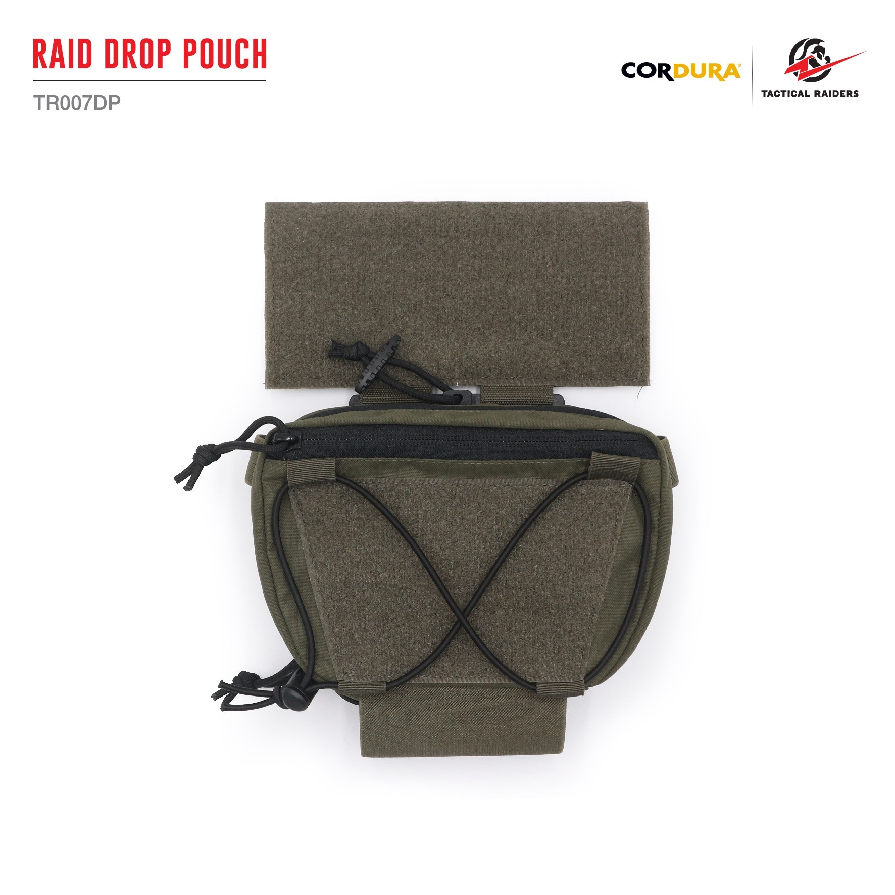 🇹🇭 1116 ไทยแลนด์ แทคติคอล กระเป๋าเสริมติดเวส RAID DROP POUCH [ TR007DP ] ( Tactical Rider )