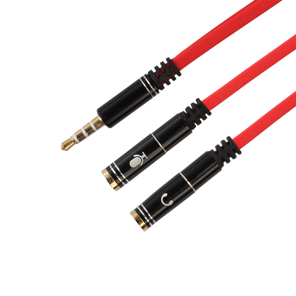 สายแปลงหูฟัง PC โน้ตบุ้ค ให้ใช้กับมือถือ Stereo Mic Audio Adapter Cable