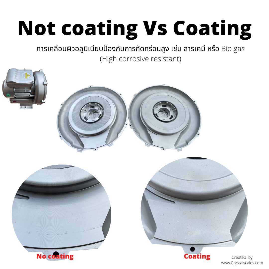 Air ring blower 340W(1/2 HP) ปั๊มอากาศแบบดูดหรือเป่าสำหรับงานกัดกร่อนสูงใช้งานทันตกรรม(Dental)หรือ ไบโอแก๊ส (Biogas)