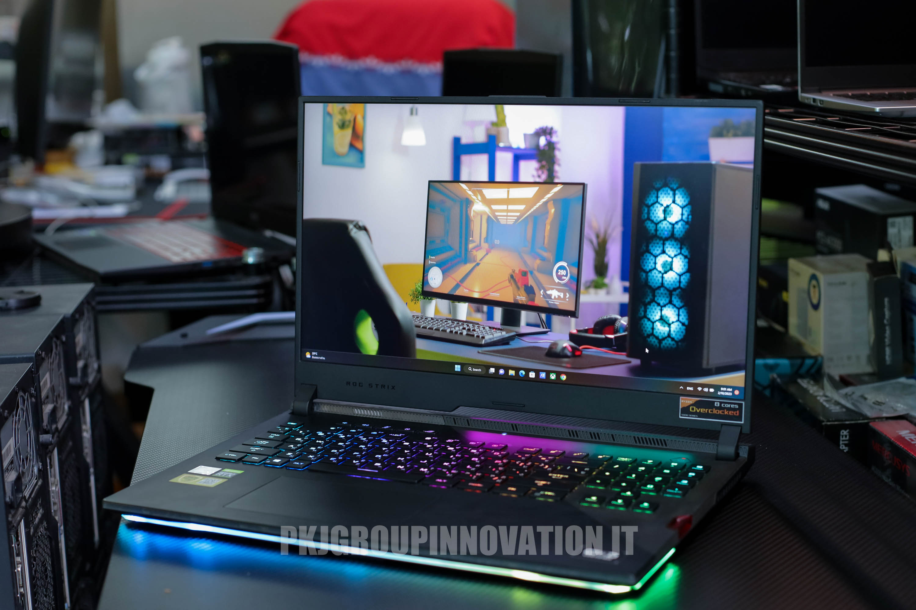 โน๊ตบุ๊ตเล่นเกมมือสอง Asus ROG Strix Scar 17 G743QS-HG254T R9 5900HX RAM 32 GB SSD 1 TB RTX 3080