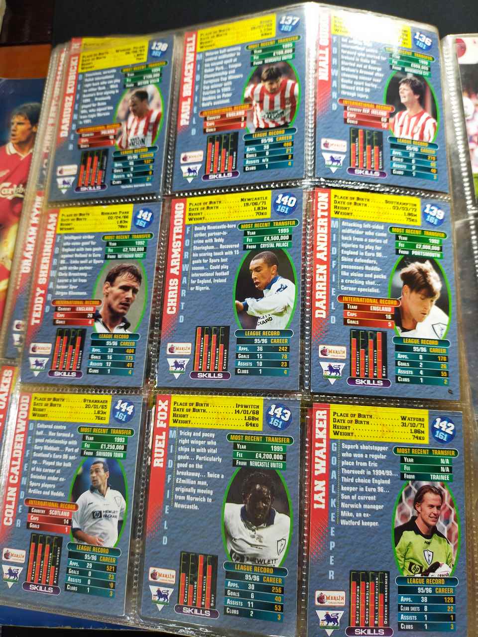 MERLIN'S PREMIER GOLD TRADING CARDS 1996-97 SEASON