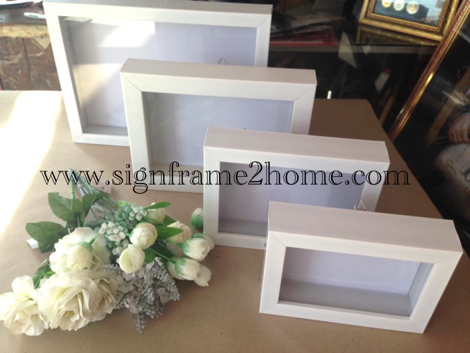 กล่องทรงลึก สีขาว พื้นขาว ความลึกกล่อง 4.5cm