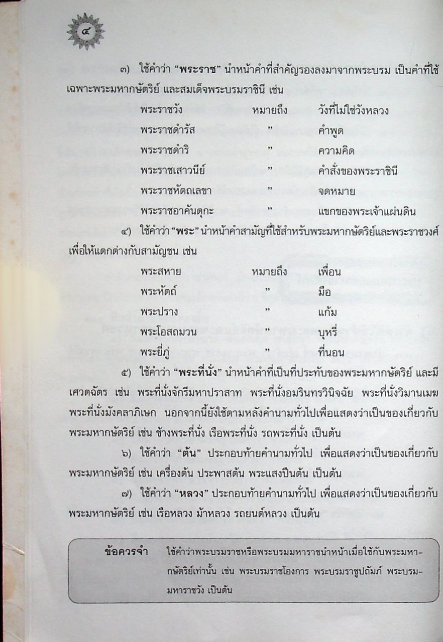 หนังสือเสริมการเรียนรู้ ชุดสร้างสรรค์เยาวชน คำราชาศัพท์น่ารู้
