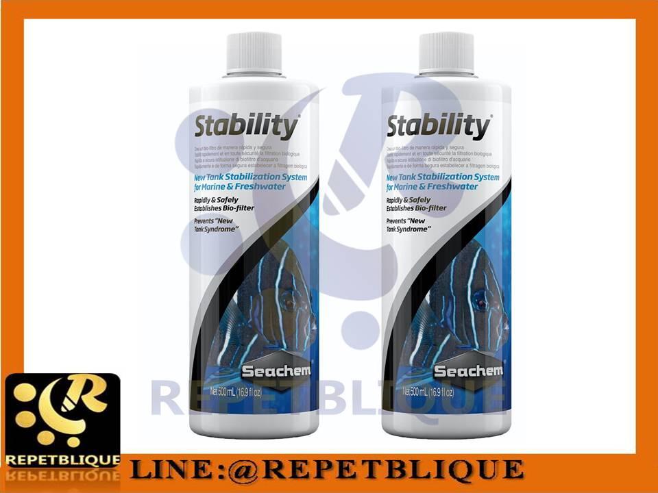 Seachem Stability 500 ml. แบคทีเรียชนิดน้ำ แบคทีเรียยี่ห้อซีเคม แบคทีเรียคุณภาพดี ใช้ได้ทั้งตู้น้ำจืดและตู้ทะเล by REPETBLIQUE