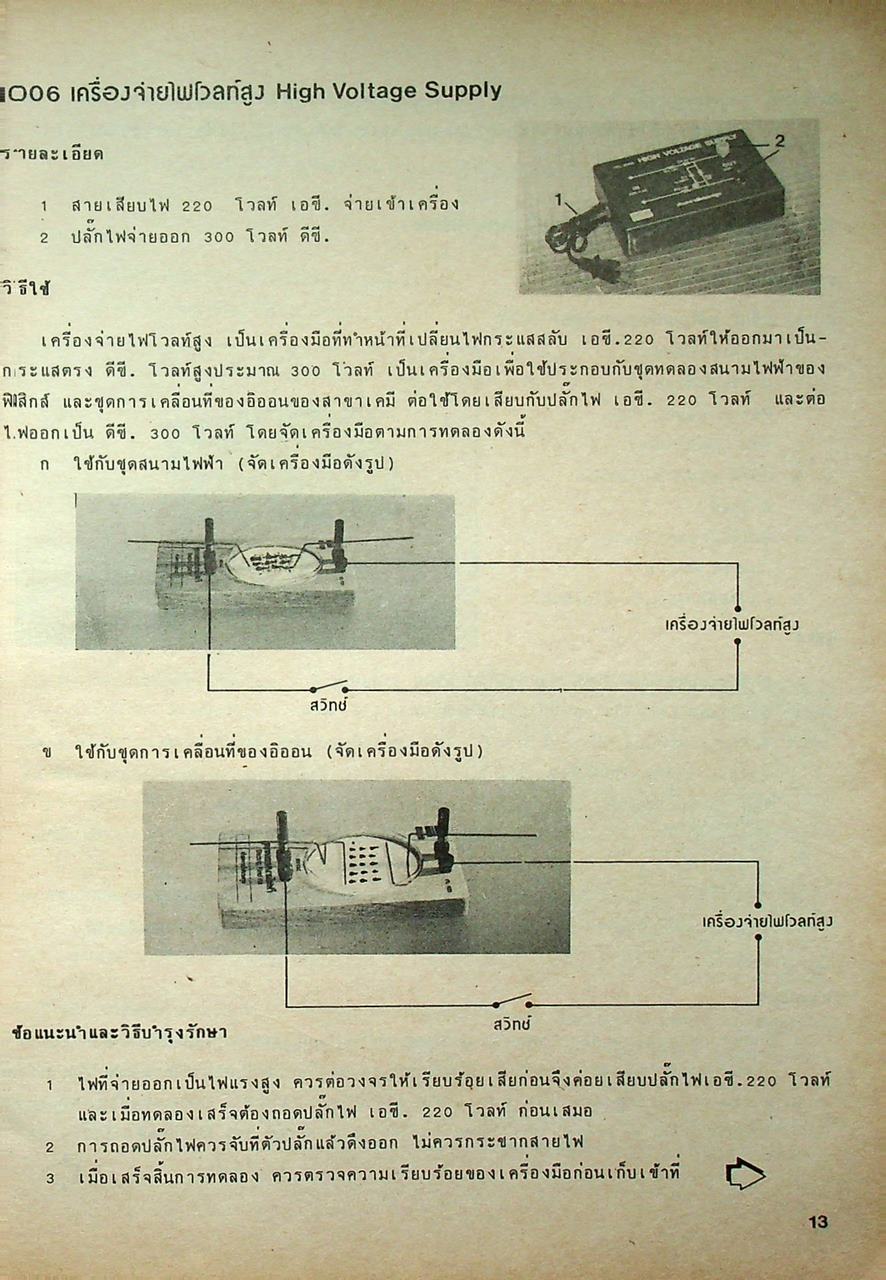 คำแนะนำและวิธีใช้อุปกรณ์วิทยาศาสตร์ อินเทลเลคท์