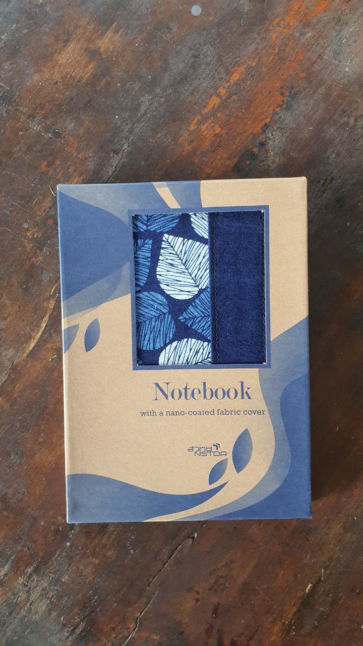 สมุดโน๊ตต้าวหมี ลายใบสักคาดห้อม