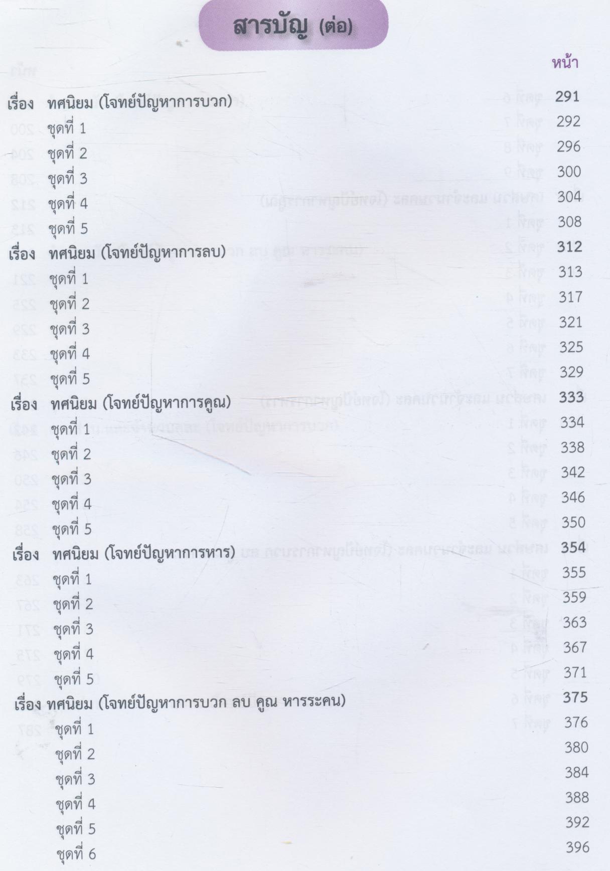 แบบฝึกทักษะการบูรณาการการอ่าน การคิดเลข สู่การแก้โจทย์ปัญหาทางคณิตศาสตร์ ชั้นประถมศึกษาปีที่ 6