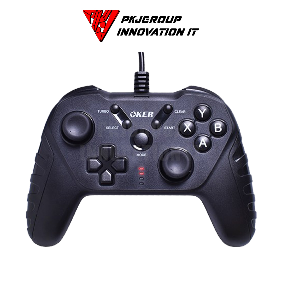จอยเกมมิ่ง Oker U-308 (Black) จับถนัดมือ มีระบบสั่น