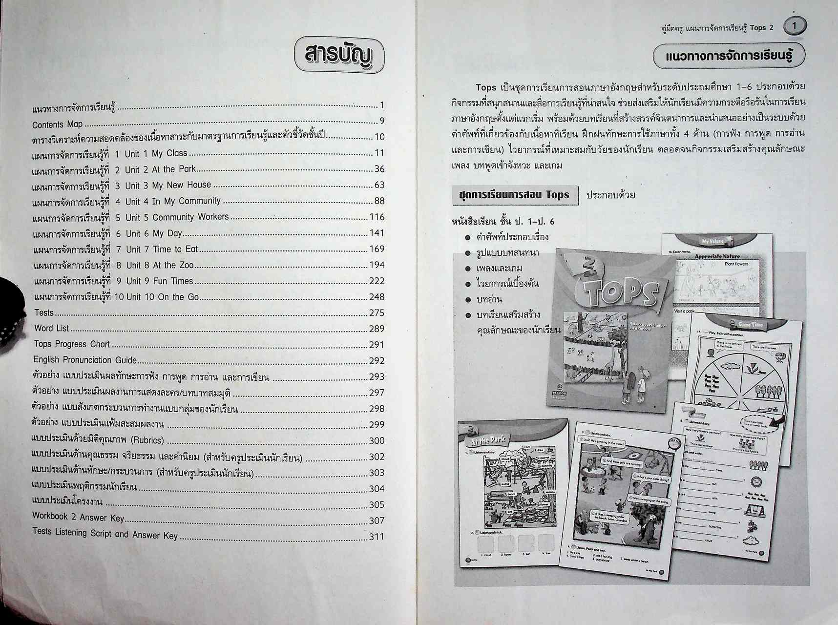 คู่มือครู แผนการจัดการเรียนรู้ รายวิชาพื้นฐาน ภาษาอังกฤษ TOPS 2 ชั้นประถมศึกษาปีที่ 2
