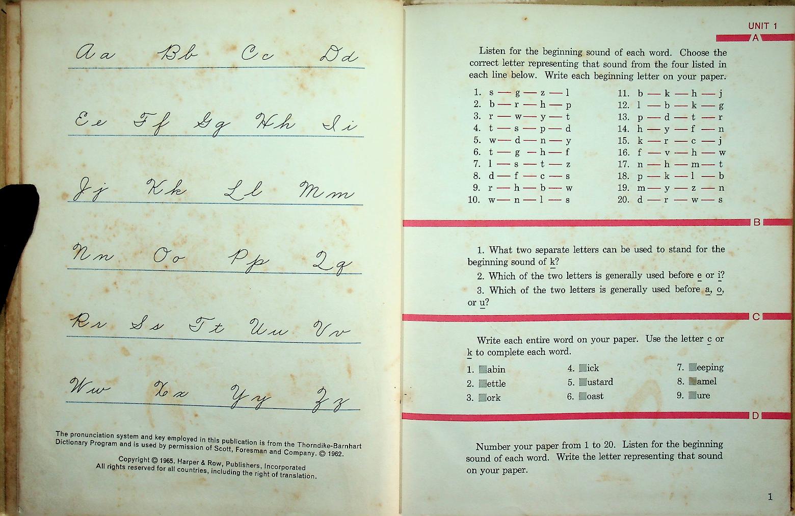 Harper/Row Basic Speller 5