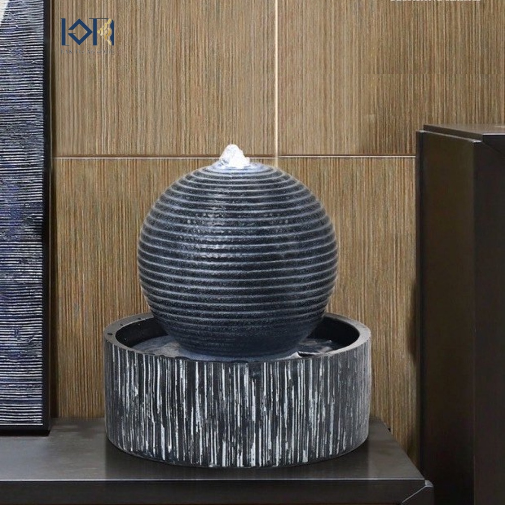 น้ำล้นน้ำพุตั้งหน้าบ้านแบบกลม รุ่นวงกลมเรียกทรัพย์RX00073 ตั้งพื้นแต่งบ้านจัดสวนสวย น้ำพุเสริมฮวงจุ้ย