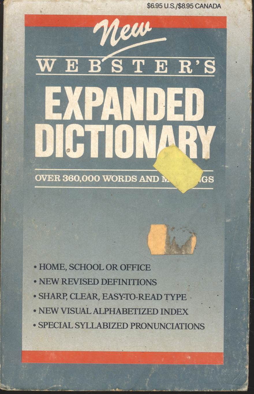 NEW EXPANDED WEBSTER'S DICTIONARY