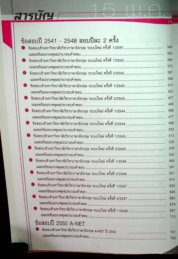เฉลยข้อสอบ Entrance ภาษาอังกฤษ 15 พ.ศ.