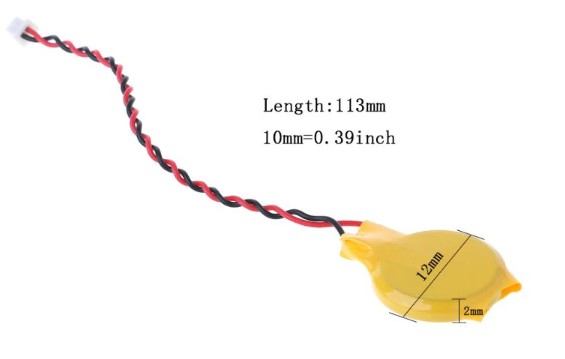 ถ่าน BIOS CR2032 (ก้อนใหญ่) หัว 2Pinเล็ก For Notebook Laptop Motherboard BIOS CMOS Battery