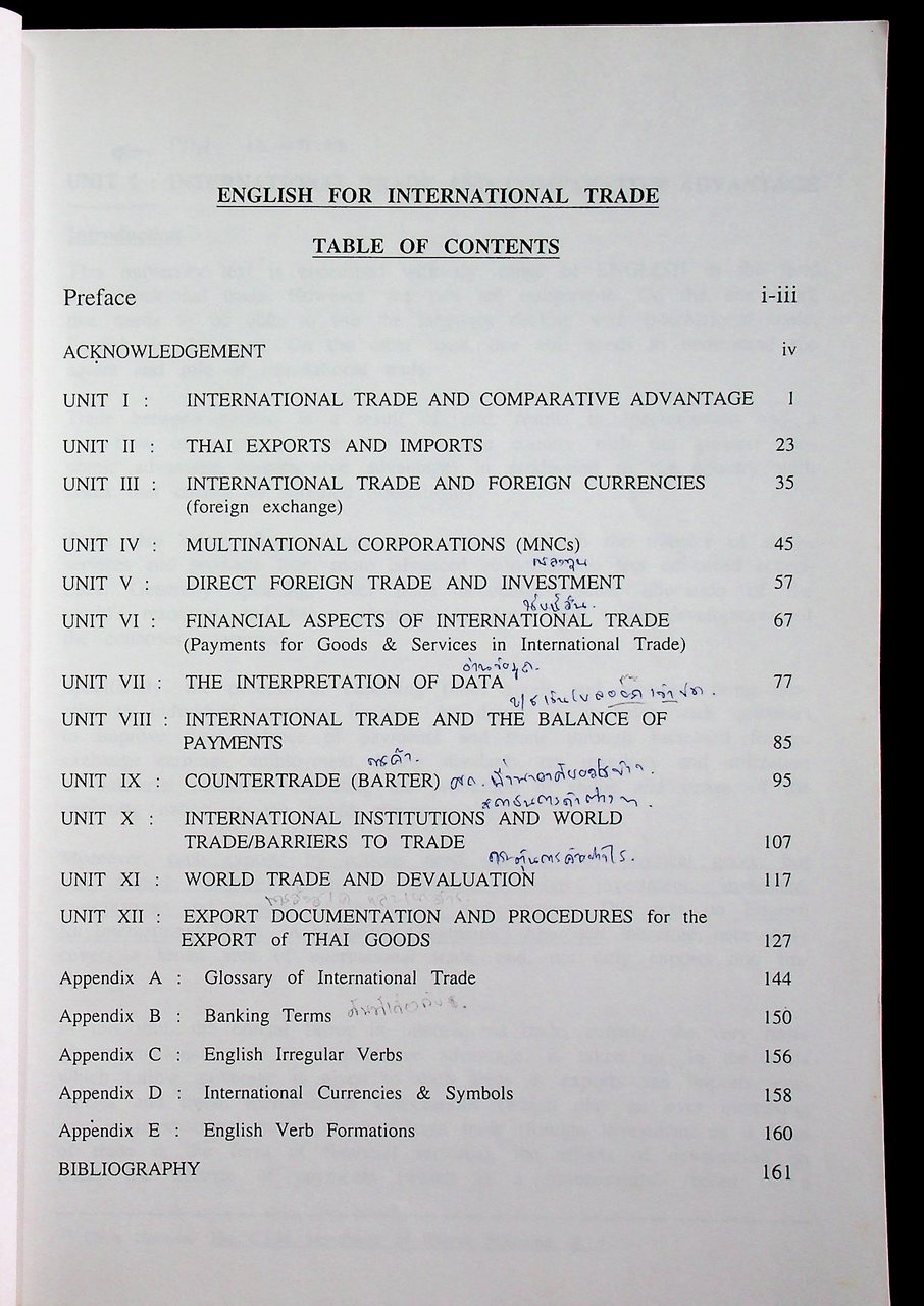 ENGLISH FOR INTERNATIONAL TRADE ภาษาอังกฤษเพื่อการค้าระหว่างประเทศ