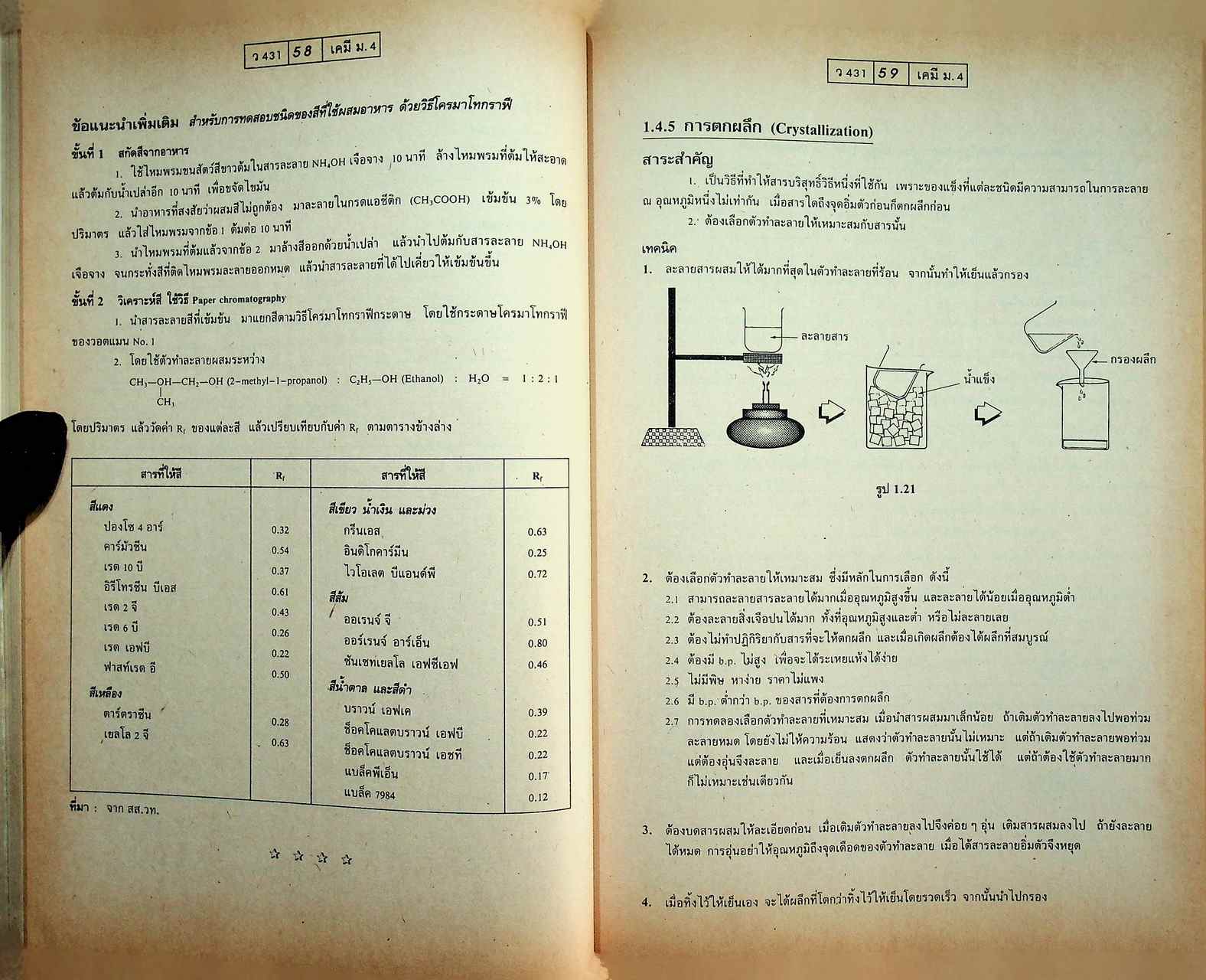 แบบฝึกการเรียนและเสริมประสบการณ์ เคมี ม.4 เล่ม 1 ว 431