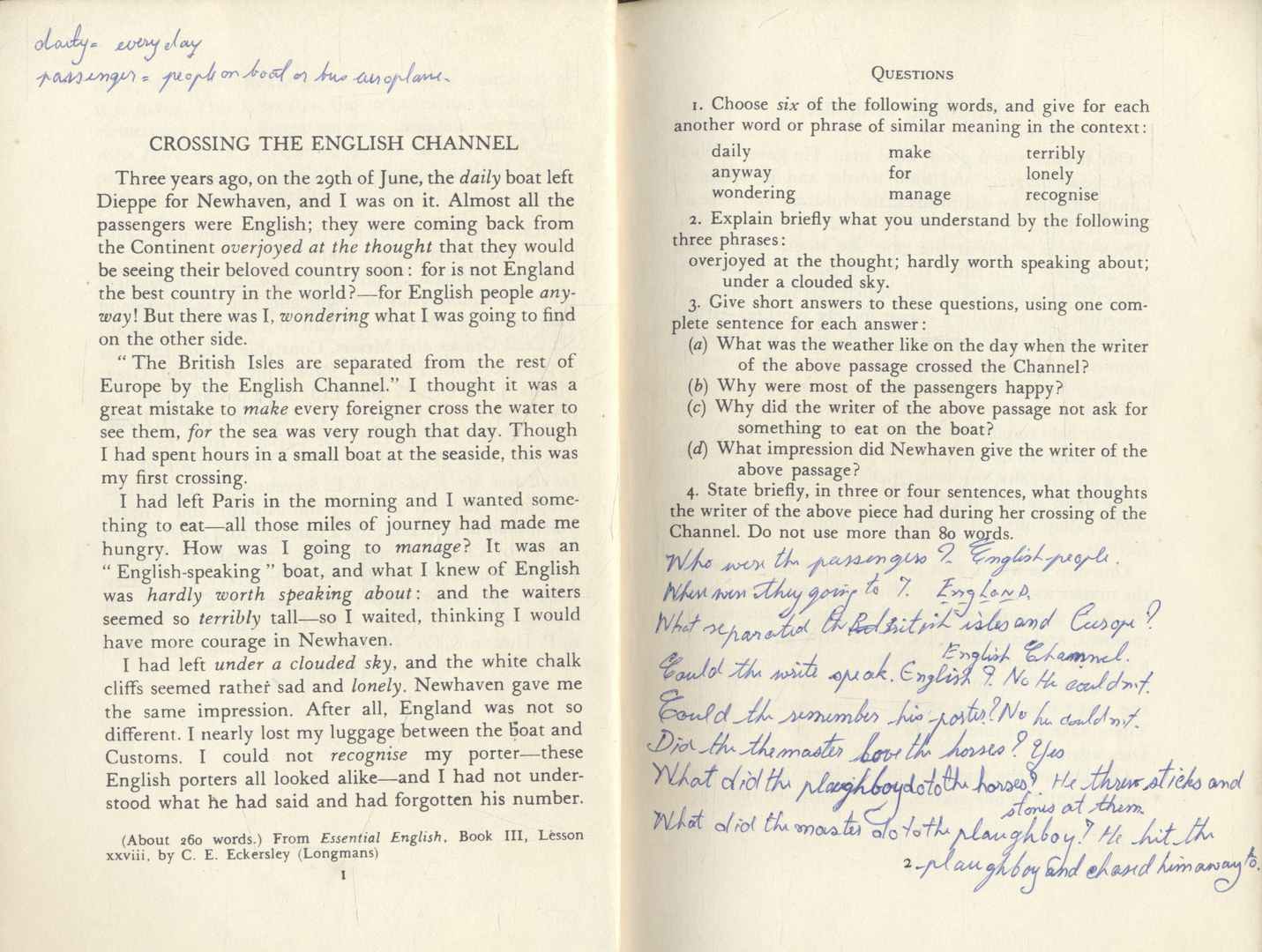 COMPREHENSION AND PRECIS PIECES FOR OVERSEAS STUDENTS