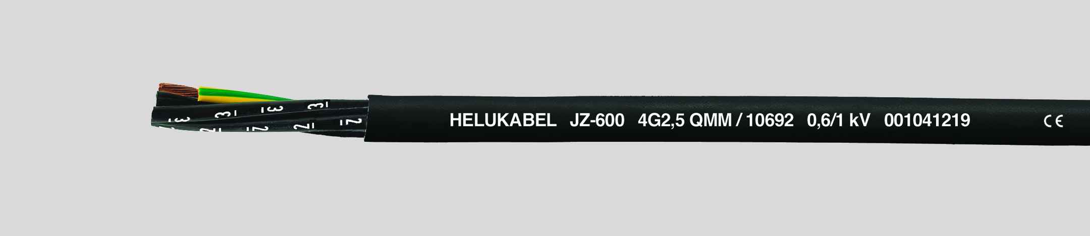 JZ-600 flexible, number coded, 0,6/1 kV, meter marking