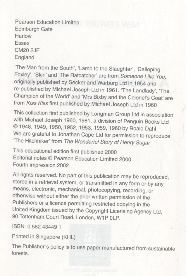 A Roald Dahl Selection