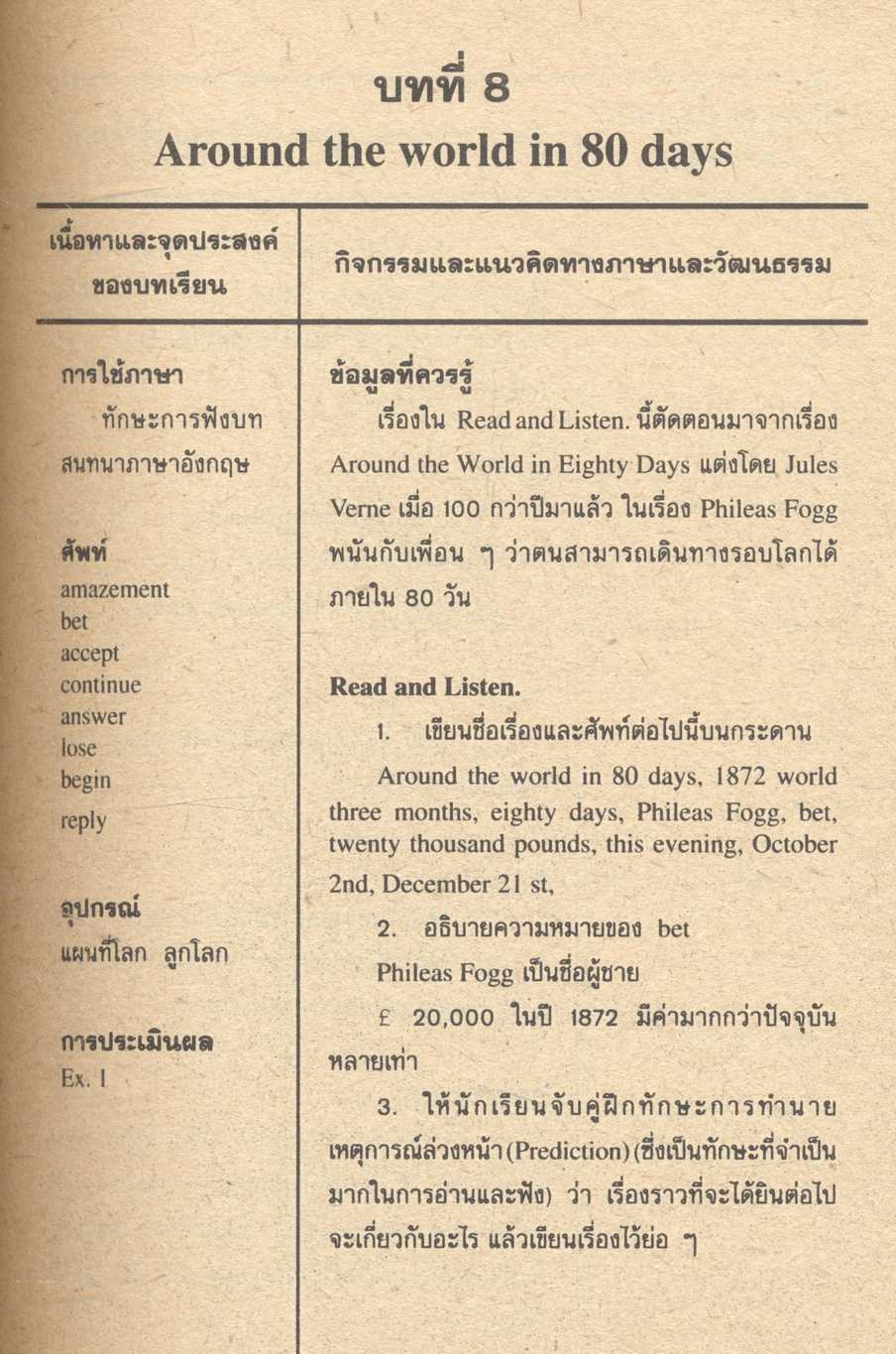 แผนการสอนหนังสือเรียนภาษาอังกฤษ Discoveries Book 3 รายวิชา อ 015 - อ 016 ภาษาอังกฤษหลัก 5-6 ชั้นมัธยมศึกษาตอนต้น